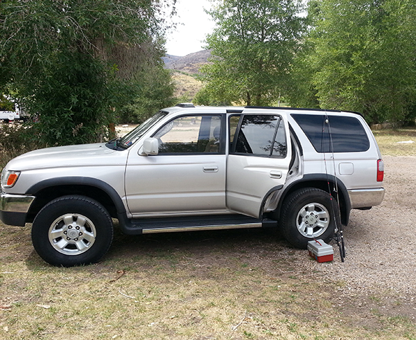 fishing with the car stock