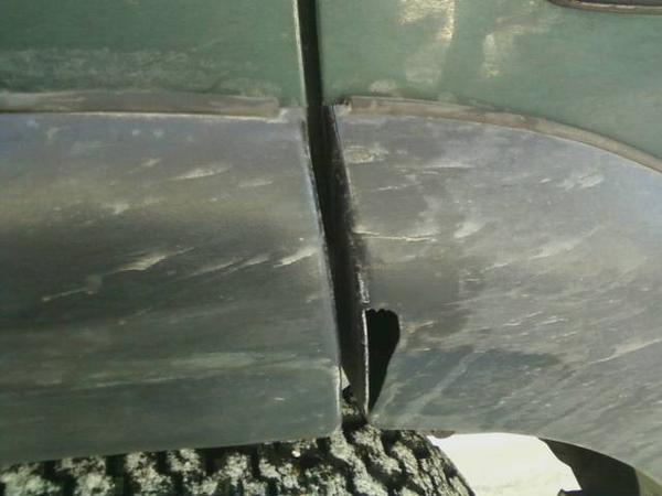 Flare damage from previous owner.
