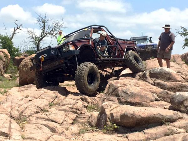Flexing the trail rig at k2