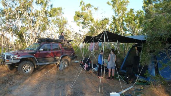 Flood plain camping - wake to the sound of brolgas.