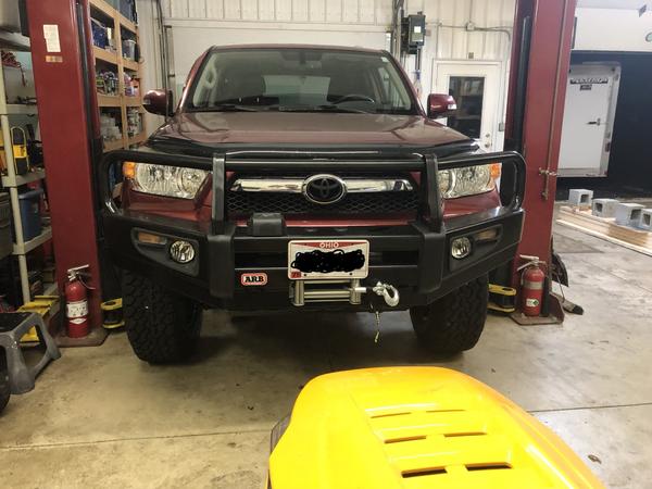 Fog lights installed