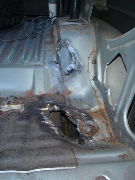 found cancer under the driver side rear seat. Cut that stuff out