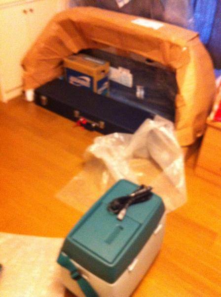 Fridge arrived last night. Sending all the items I've accumulated thus far home next month.