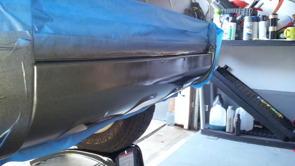 Front bumper trim sprayed in Anthracite Plastidip
