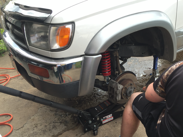 Front coil overs going on