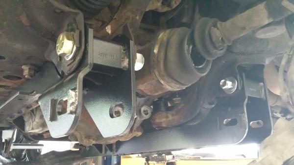 front drop brackets installed
