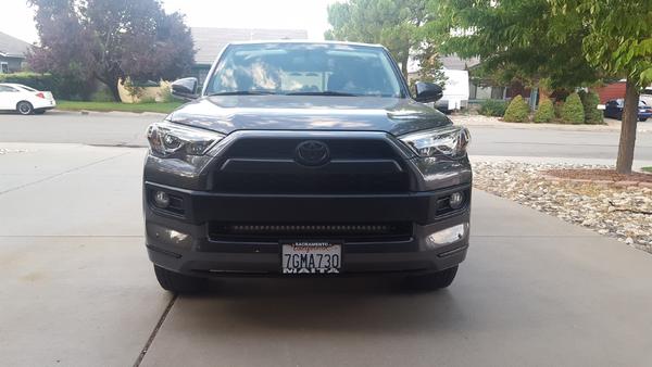 Front grille with lower light bar added