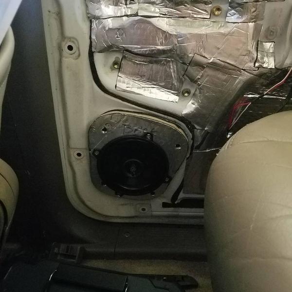 Front passenger door with custom speaker pod.