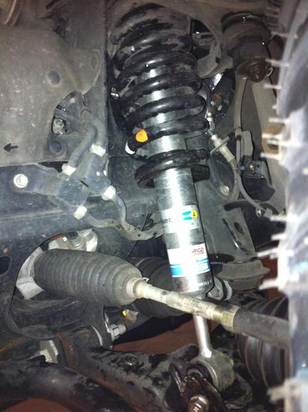 Front shocks installed