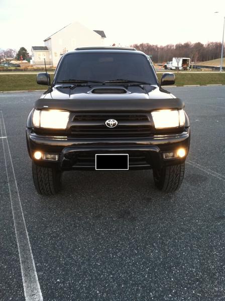 Front tint, clear corners.