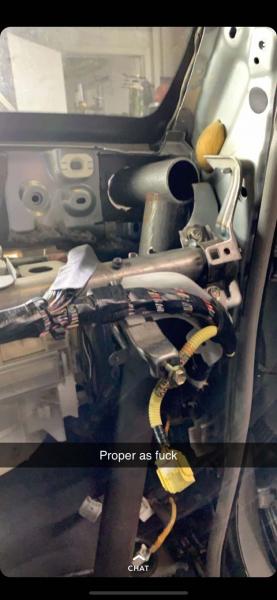 Front tube coming through the fire wall
