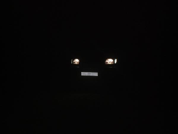 front view of lights with ultra low exposure led plate cover off