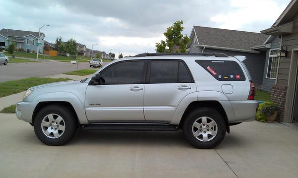 Front windows tinted to match factory tinted rear