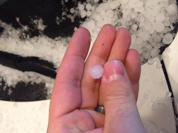 Frozen bullshit. Thankfully no dents.