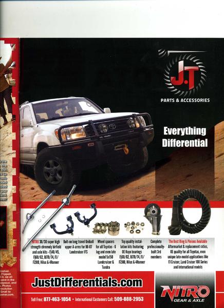 Full page add inside back cover of 4wd Toyota Owner magazine