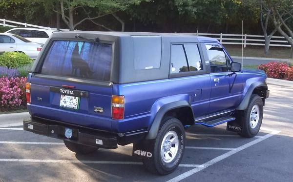 Fully restored 1986 Toyota 4Runner with rear howling wolf window graphic