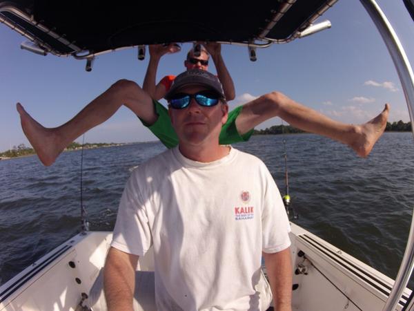 Fun on the water.
Me in the background