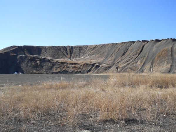 Get a little better idea of scale, with that full-size pickup down below.  The climbs are pretty intimidating.