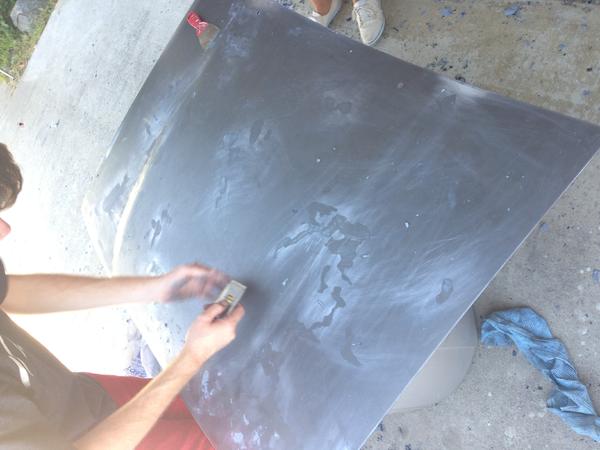 Getting the rest of the paint off