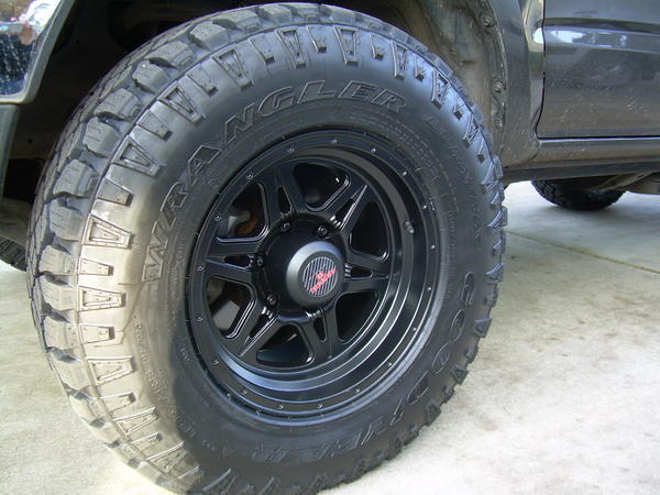 Goodyear Wrangler Duratrac's 265/75R16 w/ 16x8.5 Level 8 Strike 6's