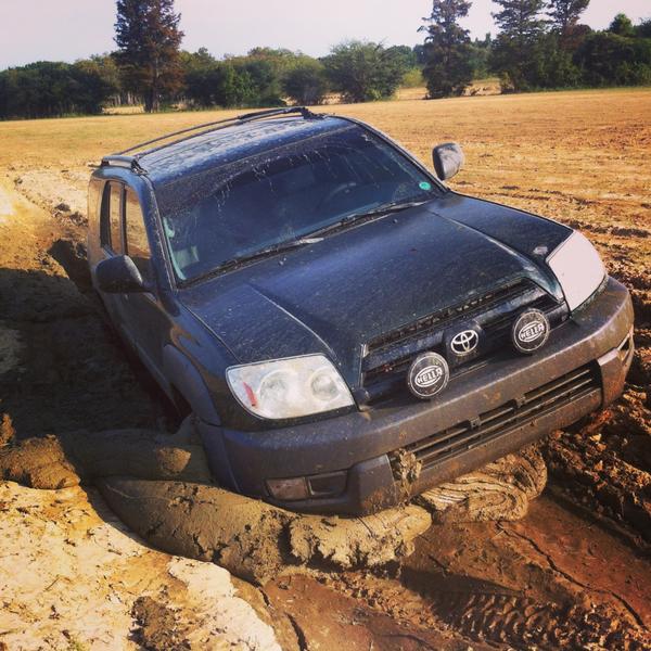 Got stuck pretty bad. Took an F-250 and Ram 2500 to winch out