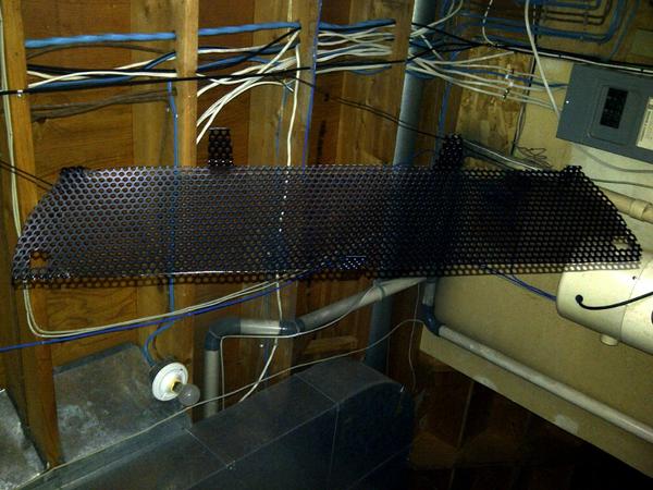 grille painted black...