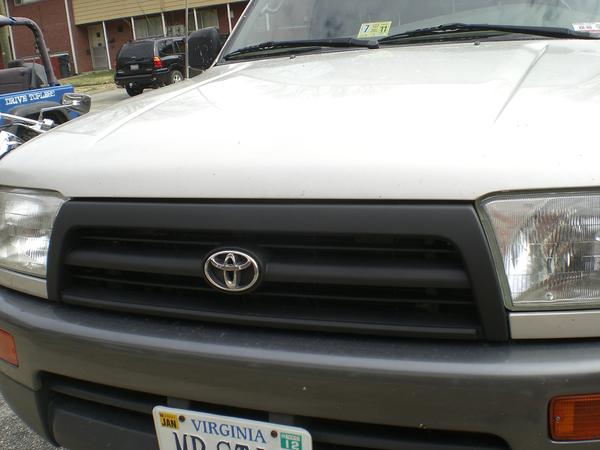 Grille painted black