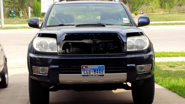 Grille removed for plastidipping