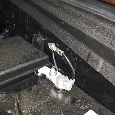 Ground Driver Side - Hook up HD Relay Harness to Battery as show, ground onto the existing stock ground.