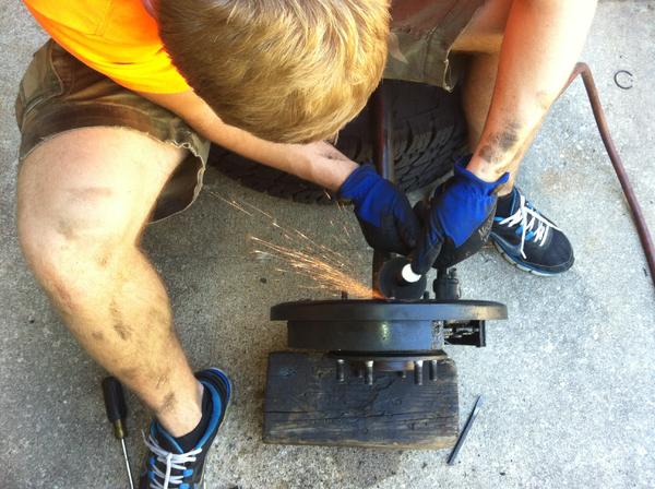 Had to cut the Skid Control Rotor off to replace the wheel bearing