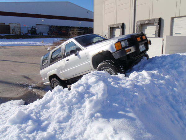 Having fun at work one winter