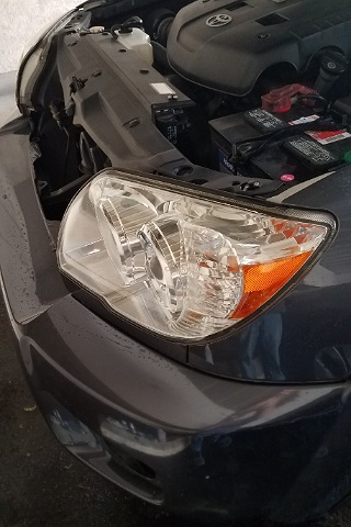 Headlight after restoring