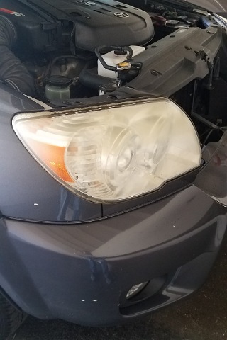 Headlights before restoring them.