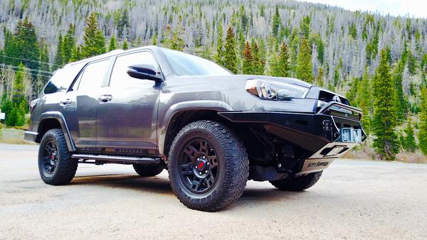 Hefty Fabworks - Front, and Rear bumpers w/ rock rails.  Dual swing tire and jerry can holder still being built.  Additions to come...
BFGs
SwitchPro
