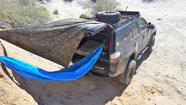 Hip-pocket camping set up!