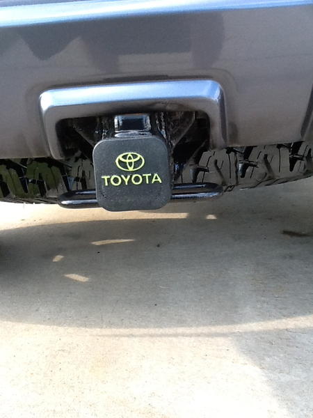 Hitch cover w/2012 Jeep "Goblin" green paint lettering