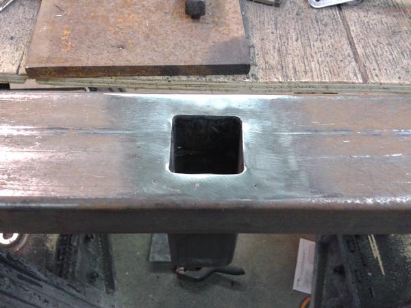 hitch tube recessed