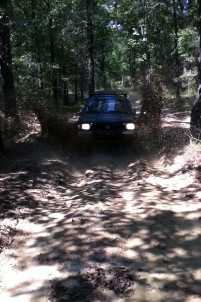 hittin a little mud hole(really just a giant puddle)