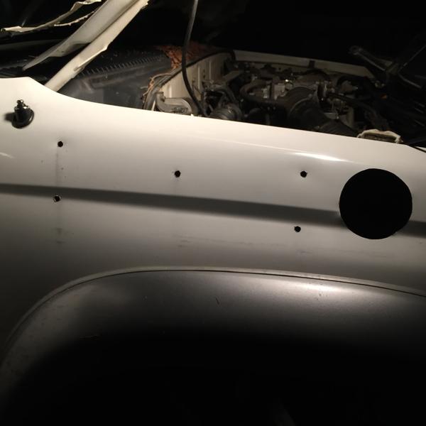 holes drilled...
