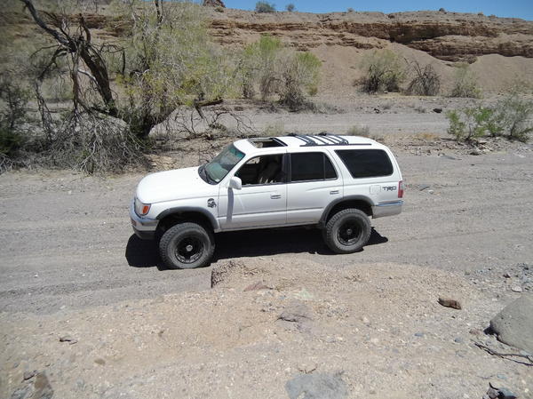 Hopped out to take some videos of the Jeep crawling over some big rocks, snapped a picture of mine. Did about 50 miles over all sorts of terrain, roug