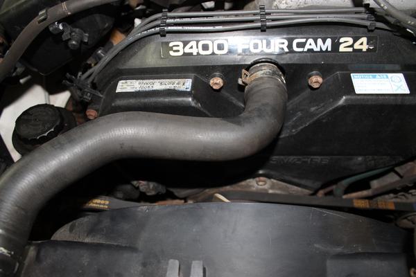 How the radiator hose is now...