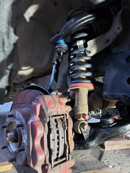 Hub and control arms back on..