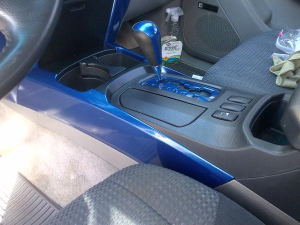 I also painted the lower trim piece on the center console.