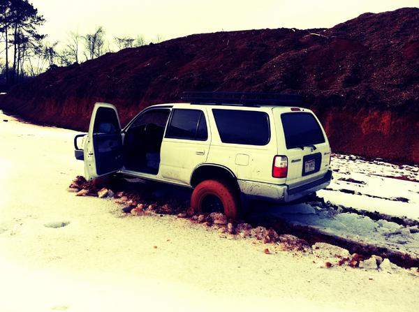 I didn't see where the snow stopped and the ice began