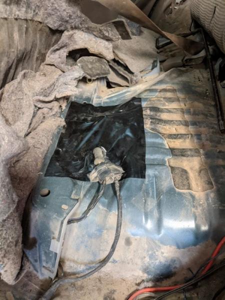 I didn't think about this part until the tank was back in. Much of the dust that was in the cabin was coming in through this not-at-all sealed hole. I