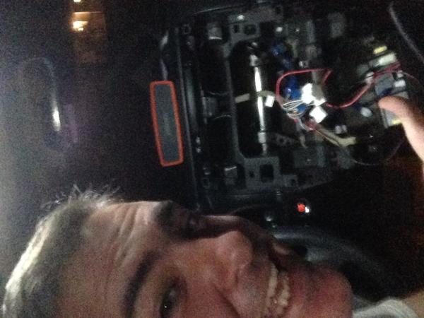 I love taking the dash apart. Rear view camera mod....