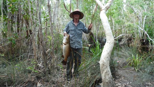 I show them what we are after - big barramundi