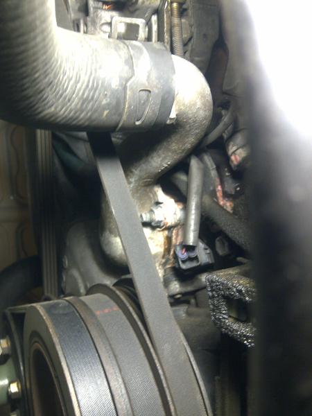 I spotted this... note the seepage directly left of the electrical plug in the centre of the picture... the coolant tube... crap I'm supposed to be le