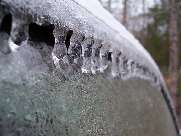 Ice on the window