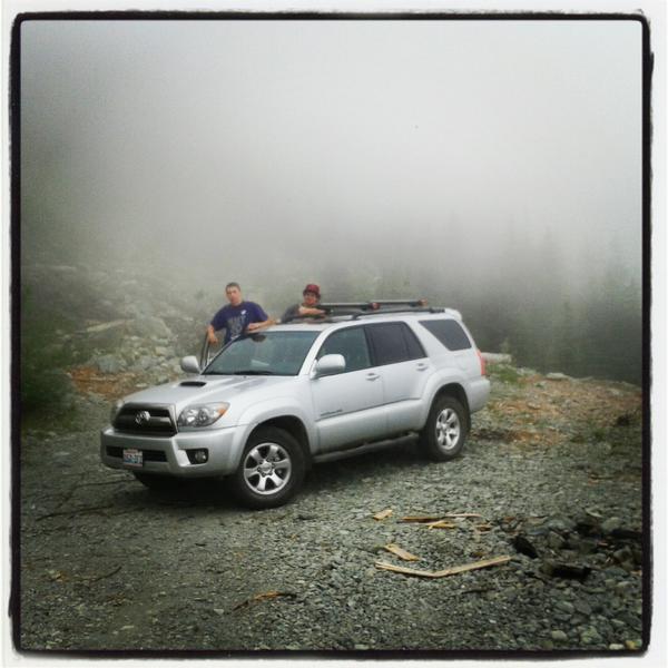 In the clouds.